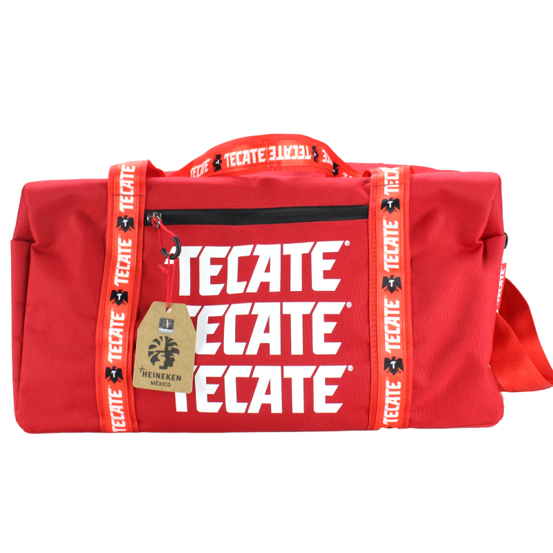 Maleta Deportiva Tecate Roja 3 Logos