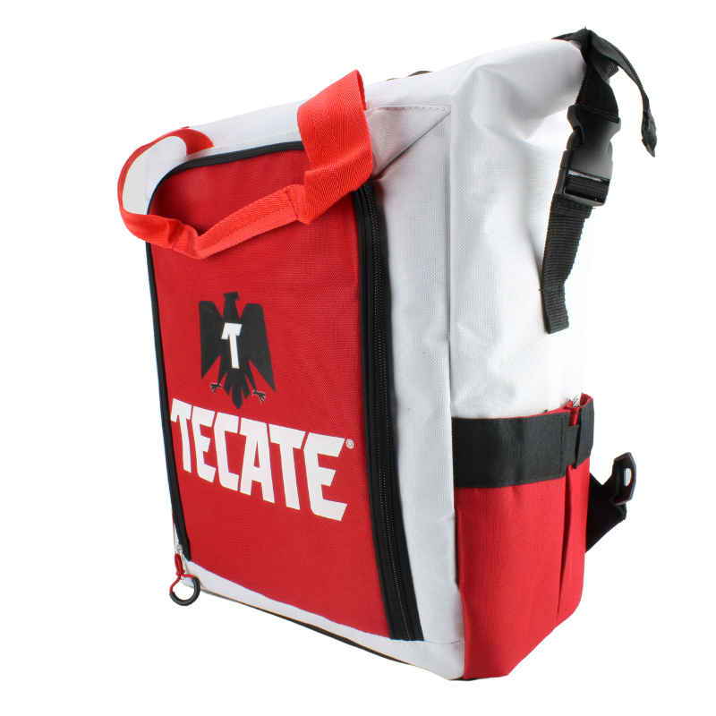 Soft Cooler Back Pack Tecate Roja