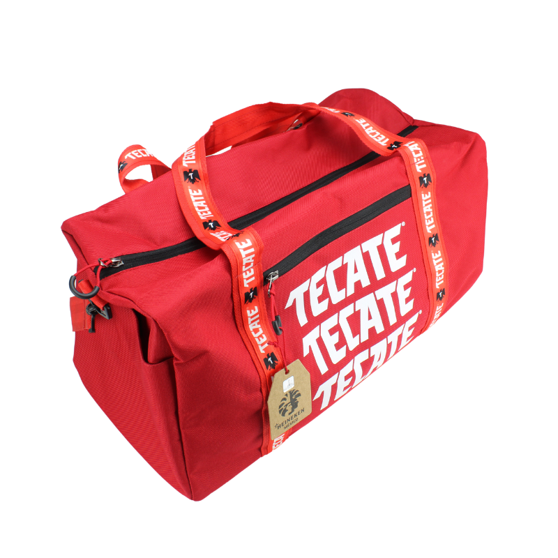 Maleta Deportiva Tecate Roja 3 Logos