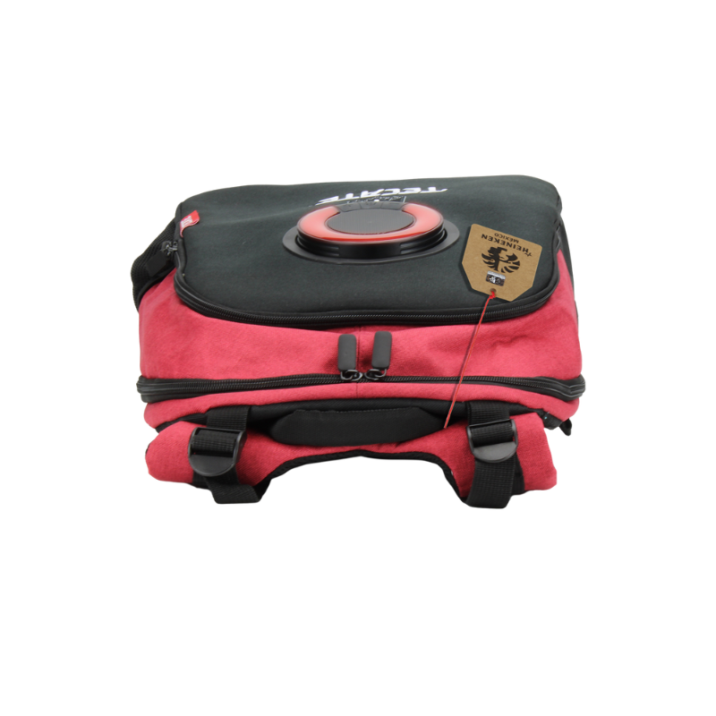 Mochila con bocina y luz LED color rojo/negro 3EYE Tecate