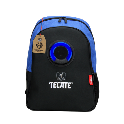 Mochila con bocina y luz LED color azul/negro 3EYE Tecate