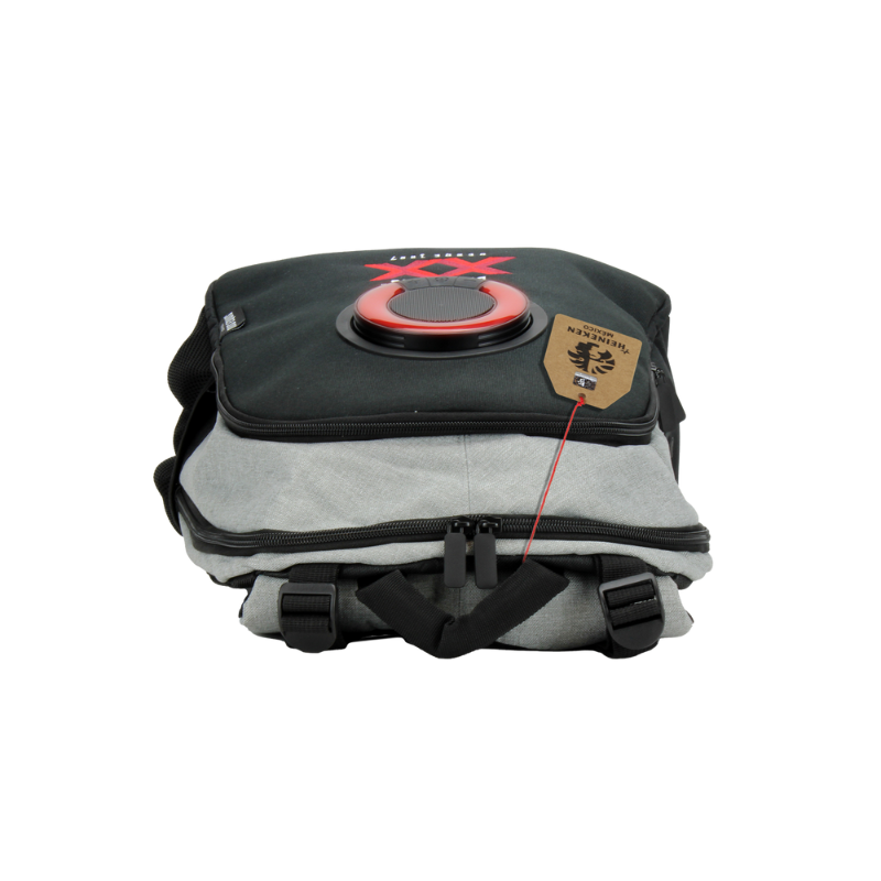 Mochila con bocina y luz LED color gris/negro 3EYE XX