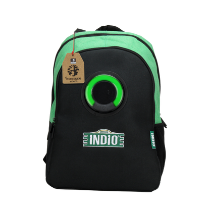 Mochila con bocina y luz LED color verde/negro 3EYE Indio