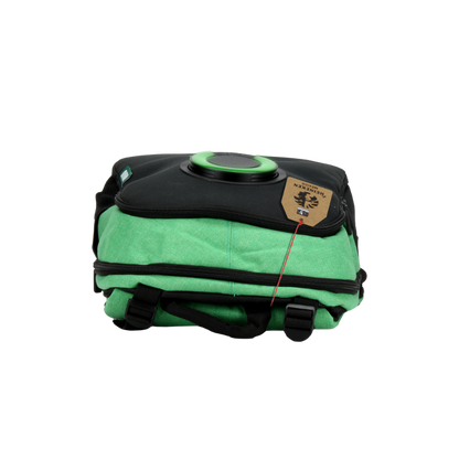 Mochila con bocina y luz LED color verde/negro 3EYE Indio