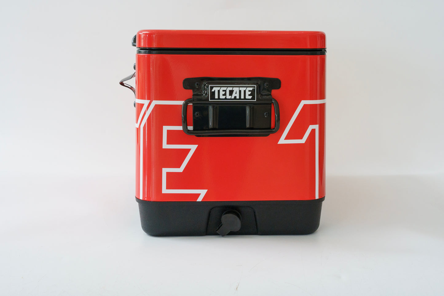 Hielera Metálica Tecate Original Color Rojo de 30 lt