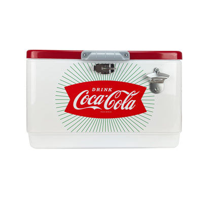 Hielera Metálica Coca-Cola Capacidad 30 Lt Color Blanco y Rojo