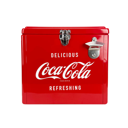 Hielera Metálica Coca-Cola Retro Capacidad 15 Lts 18 Latas